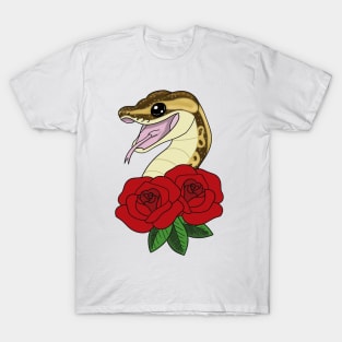 Happy Snake And Roses T-Shirt